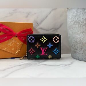 ❌SOLD❌🔥NEW! RARE! Louis Vuitton x Murakami•Multicolor Coussin Lou Wallet